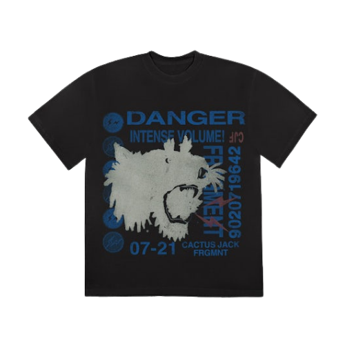 Travis Scott Cactus Jack For Fragment Danger Tee Washed Black